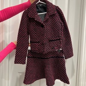 ZUNIE Black & Pink Blazer Girl Set